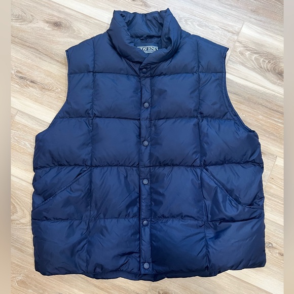 LAND’S END Men’s Blue Puffer Vest Size Large - Picture 1 of 8